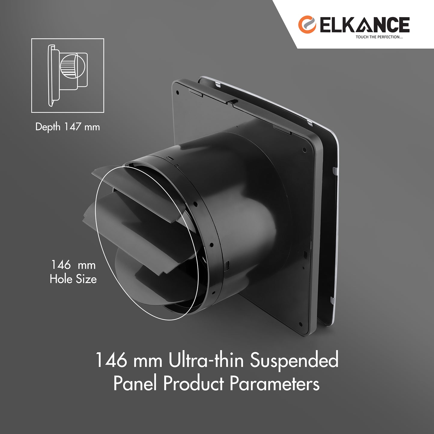 ELKANCE Axial Fan Canon with Metal Blind - Stainless Steel, Efficient Airflow, 1-Year Warranty