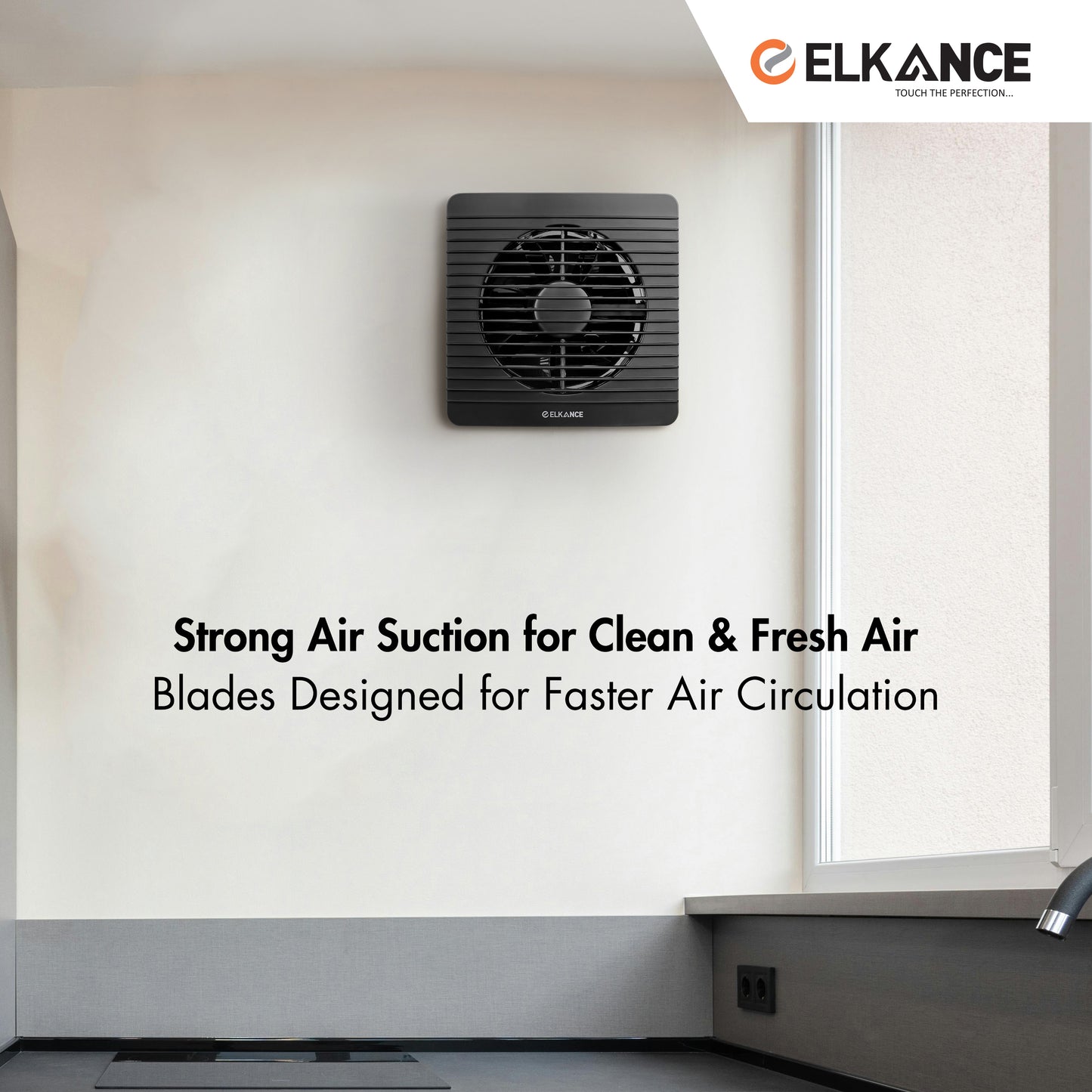 ELKANCE Axial Fan Turbo - Black, High-Performance Cooling, 1-Year Warranty