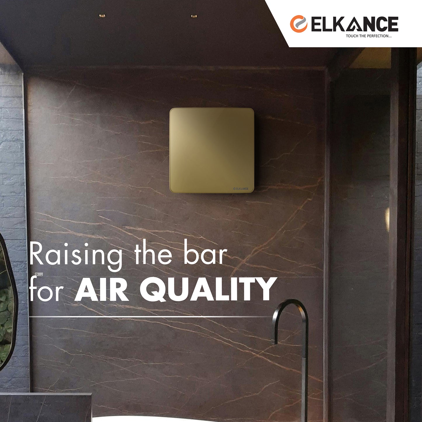 ELKANCE Axial Fan Canon with Metal Blind - Gold, Stylish & Efficient Cooling, 1-Year Warranty