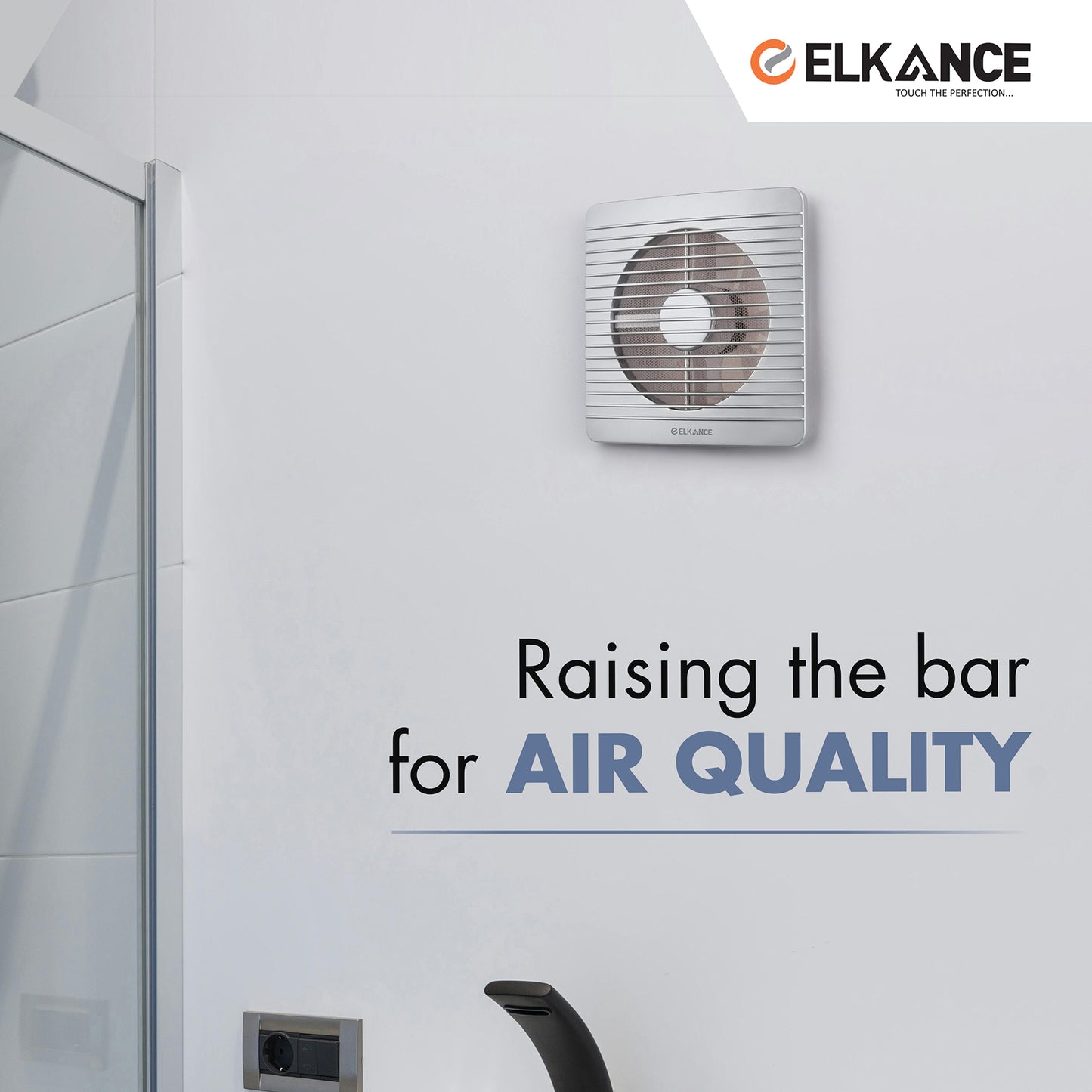 ELKANCE Axial Fan Turbo Pro (Silver White) - High-Performance Cooling, Sleek Design, Durable AC Operation for Modern Spaces