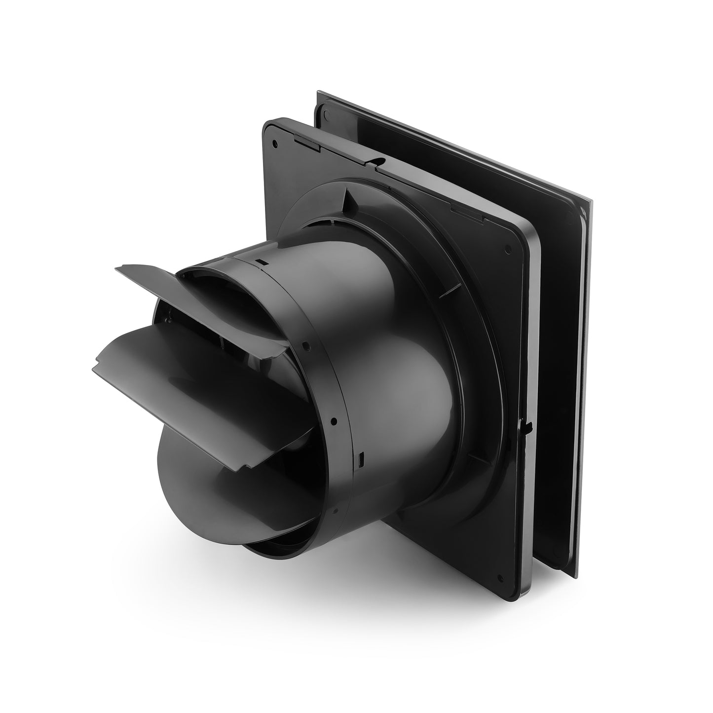 ELKANCE Axial Fan Bliss 6 150MM with Front Glass Panel Blind - Stylish & Efficient Cooling for Office Kitchen Bathroom 1-Year Warranty Color Black