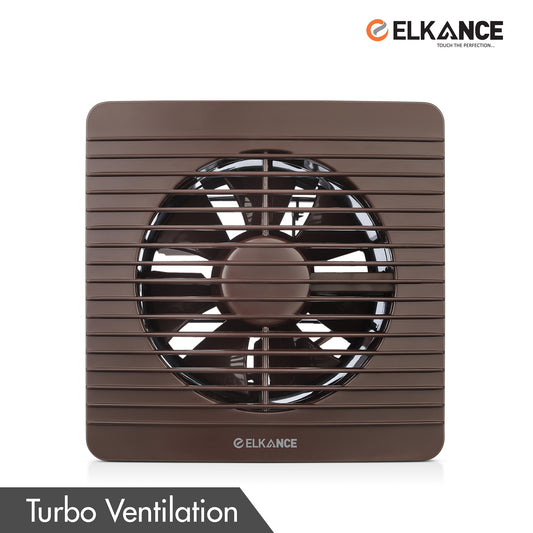 ELKANCE Brown Axial Fan Turbo - High-Efficiency Airflow, Durable Construction, AC-Powered, Ideal for Window/Glass Installations