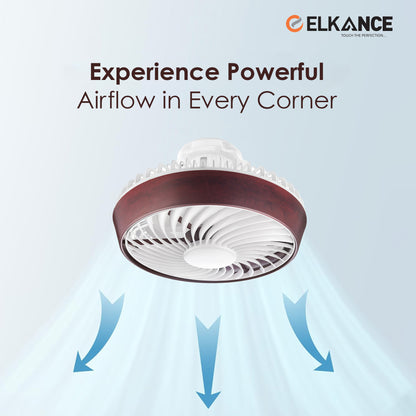 ELKANCE Swing Zephyr 300mm Cabin Fans for Office Shop and Kitchen (Rose Wood)