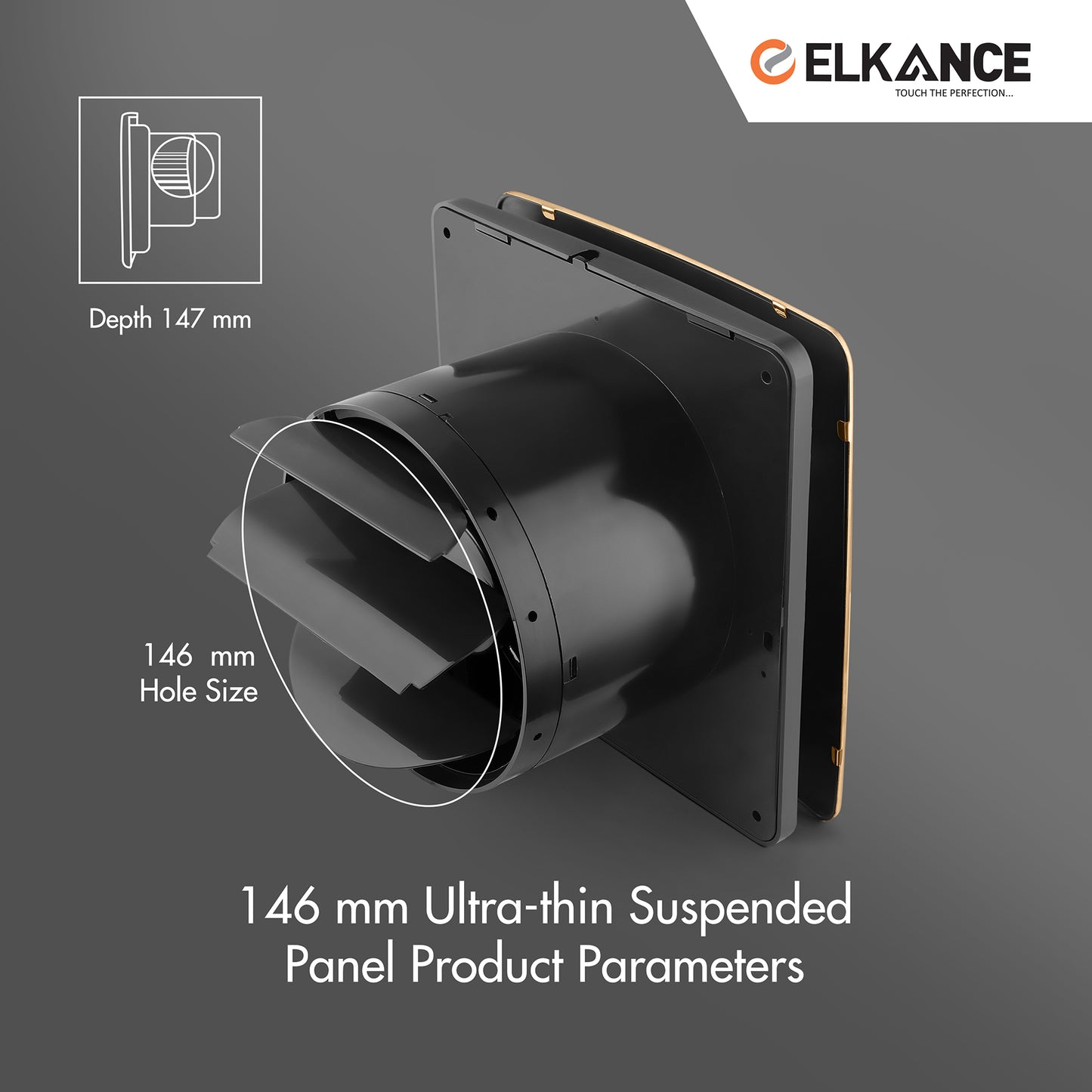 ELKANCE Axial Fan Canon with Metal Blind - Rose Gold, Stylish & Efficient Cooling, 1-Year Warranty