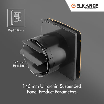 ELKANCE Axial Fan Canon with Metal Blind - Rose Gold, Stylish & Efficient Cooling, 1-Year Warranty