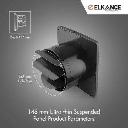 ELKANCE Axial Fan Turbo - Black, High-Performance Cooling, 1-Year Warranty