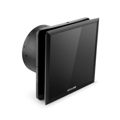 ELKANCE Axial Fan Bliss 6 150MM with Front Glass Panel Blind - Stylish & Efficient Cooling for Office Kitchen Bathroom 1-Year Warranty Color Black